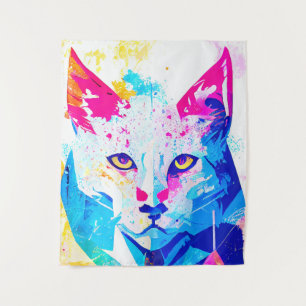 Tapiz Naturaleza silvestre Lynx Color animal Pintura de 