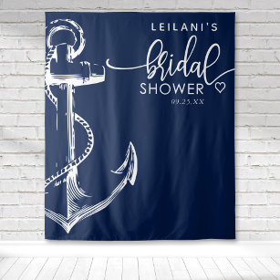 Tapiz Nautical Anchor Bridal Shower Navy