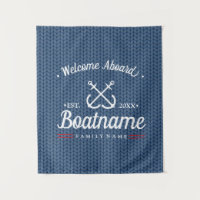 Nautical Boat Name Personalised Blue Winol Wool