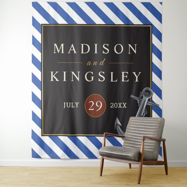 Tapiz Nautical Bote Anchor Fabulous Sailing Boda (In situ)