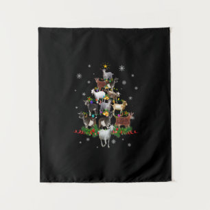 Tapiz Navidad en el árbol de la cabra Nochebuena