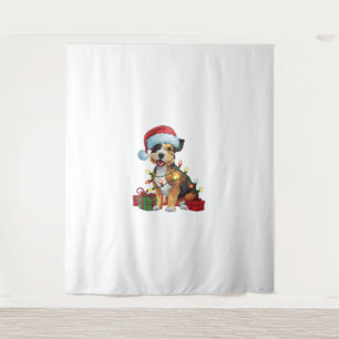 Tapiz Navidad en Santa Hat Border Terrier Dog