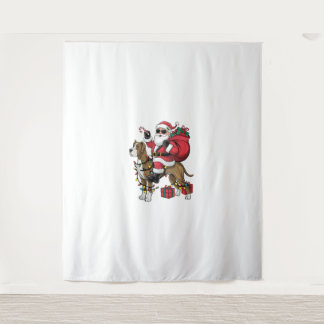 Tapiz Navidad en Santa Riding Great Dane Dog