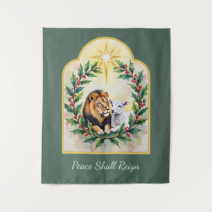 Tapiz Navidad Religiosa El León y el Cordero y la Estrel