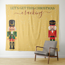 Tapiz Navidades Amarillos y Nutcracker - Fondo para el c