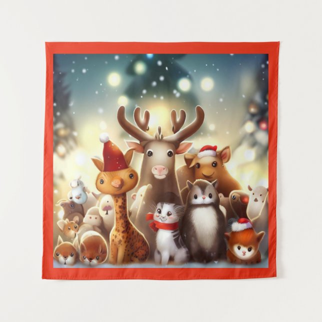 Tapiz Navidades Animales 7 (Anverso)