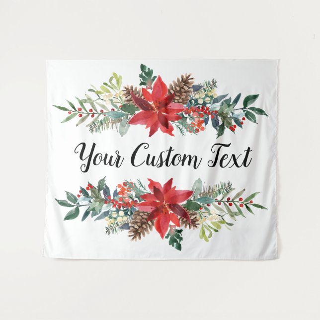 Tapiz Navidades Boda Gota Atrás, Fotomontaje De Festivid (Anverso (horizontal))