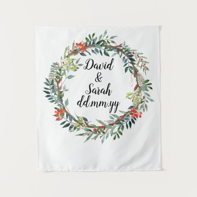 Tapiz Navidades Booth fotográfico de la recepción de bod (Anverso)