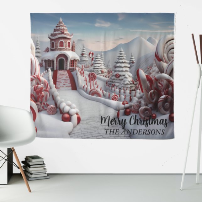 Tapiz Navidades Candy land Holiday Photo Backdrop (Subido por el creador)
