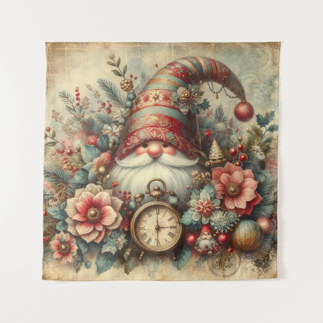 Tapiz Navidades clásicos Gnome Tapestry (Anverso)