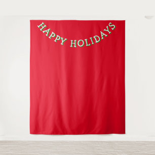Tapiz Navidades con fondo fotográfico Felices vacaciones