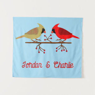 Tapiz Navidades cortos cardenales y Personalizado de las