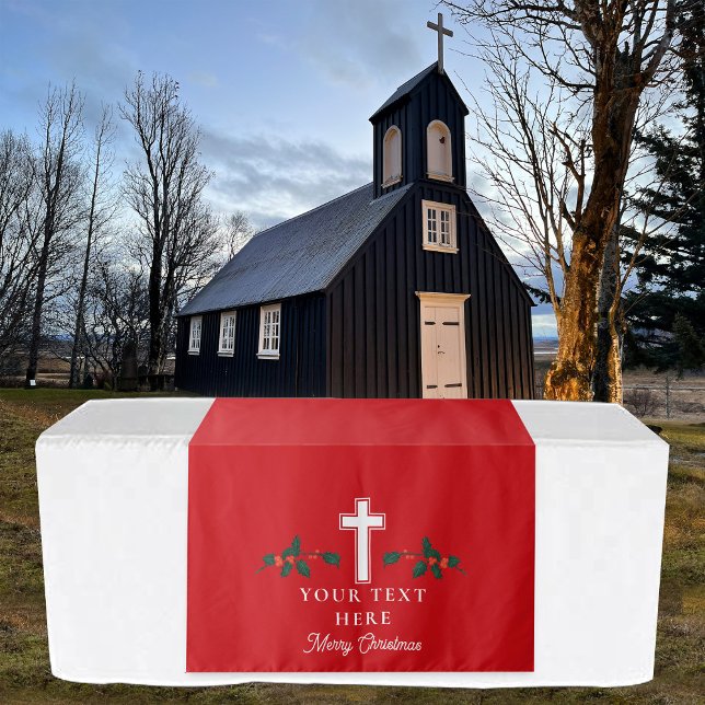 Tapiz Navidades cristianos Actos de la Iglesia (Christian Christmas Church Events Table Runner Tapestry)