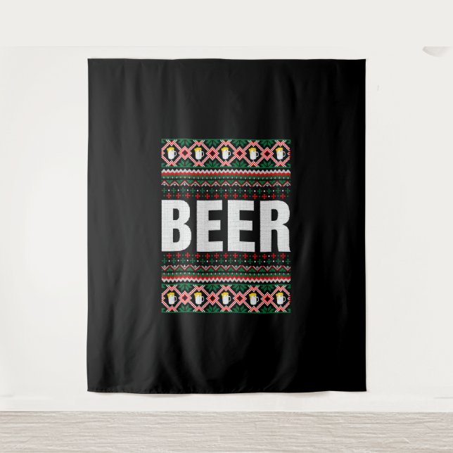 Tapiz Navidades de Beer Ugly Sweater (Anverso)