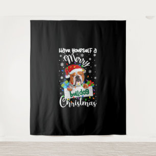 Tapiz Navidades de bulldog Bulldog Navidad regalos Bulld