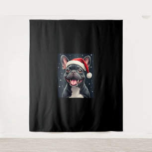 Tapiz Navidades de Bulldog franceses lanzan camiseta