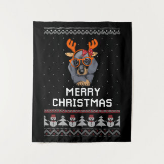 Tapiz Navidades de Dachshund