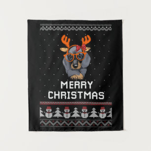 Tapiz Navidades de Dachshund