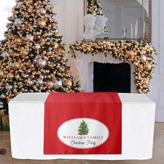Tapiz Navidades de familia Fiesta de cena Buffet Table R (Family Christmas Dinner Party Table Sign Runner Tapestry)