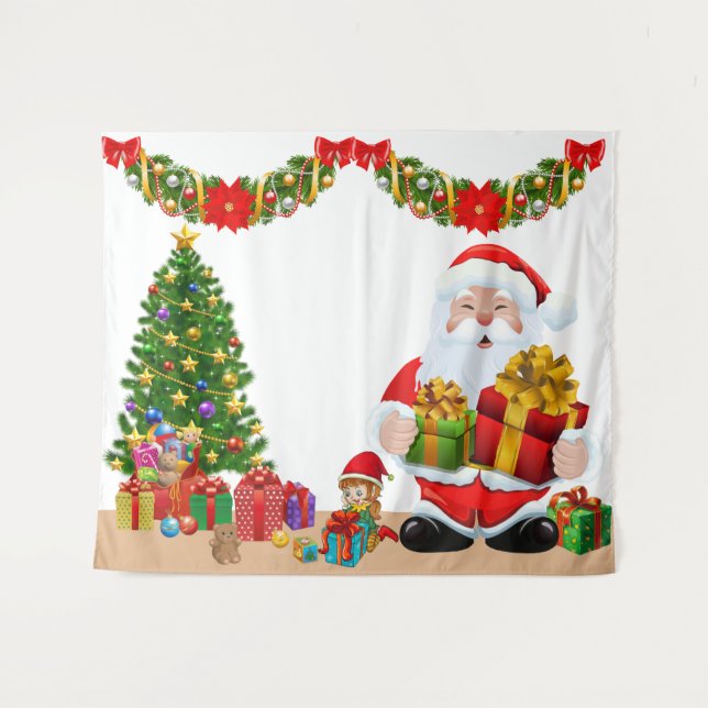 Tapiz Navidades de fotografía selfie Fiesta de niños de  (Anverso (horizontal))
