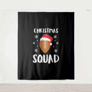 Tapiz Navidades de fútbol norteamericanos de escuadrón
