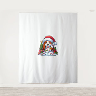 Tapiz Navidades de la Mano de Paz Basset Hound iluminan