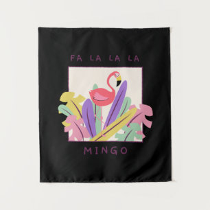 Tapiz Navidades de La Mingo Falala Snow Flamingo