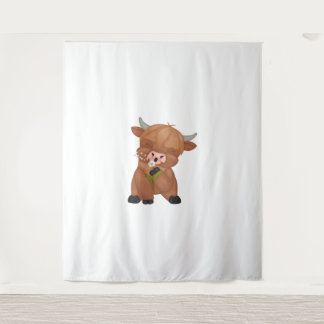 Tapiz Navidades de las vacas de montaña Merry and Bright