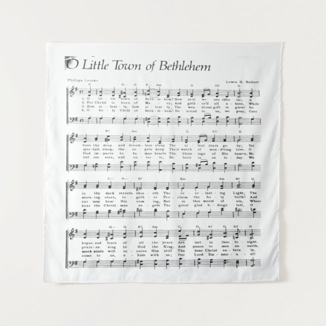 Tapiz Navidades de Little Town Bethlehem Carol (Anverso)