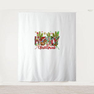 Tapiz Navidades De Oro Occidental Gorra Vaquero Y Cactus