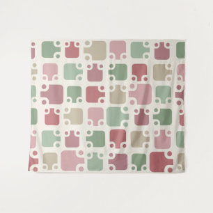 Tapiz Navidades de patrones modernos de mediados del sig