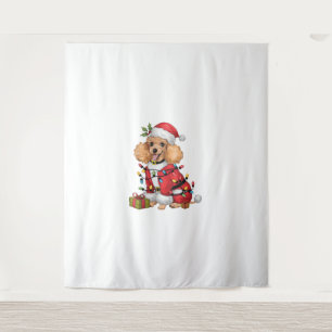 Tapiz Navidades de perros de carpintería de Santa Toy