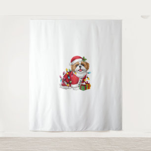 Tapiz Navidades de perros Santa Shih Tzu