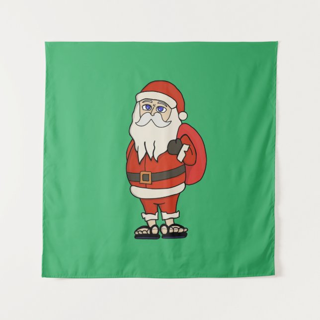 Tapiz Navidades de Santa Claus Flip Flops (Anverso)