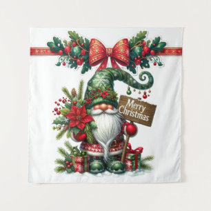 Tapiz Navidades de Santa con Poinsettia