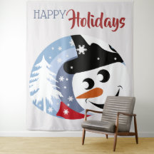 Navidades de vacaciones felices de Snowman saludan