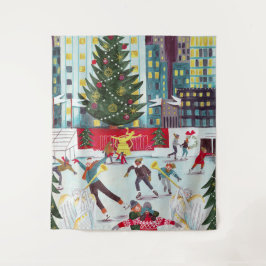 Tapiz Navidades del centro Rockefeller de Nueva York pat