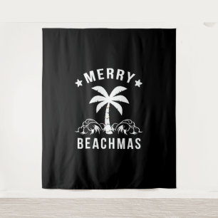 Tapiz Navidades del Merry Beachmas Palm Tree Beach