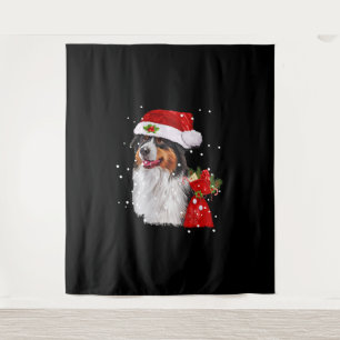 Tapiz Navidades del Pastor Australiano de Perro Santa Ha