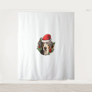 Tapiz Navidades divertidos Catahoula Leopard Dog