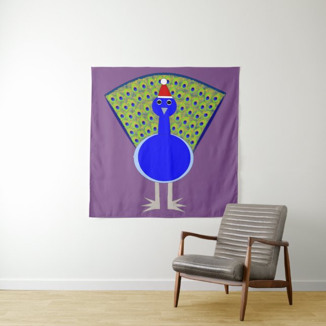 Tapiz Navidades divertidos Peacock (In situ)