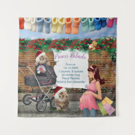 Tapiz Navidades Escena de Arte Callejero Polka-Dot