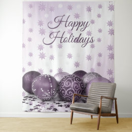 Tapiz Navidades Fiesta Pink Purple Ornamakes Snowflakes