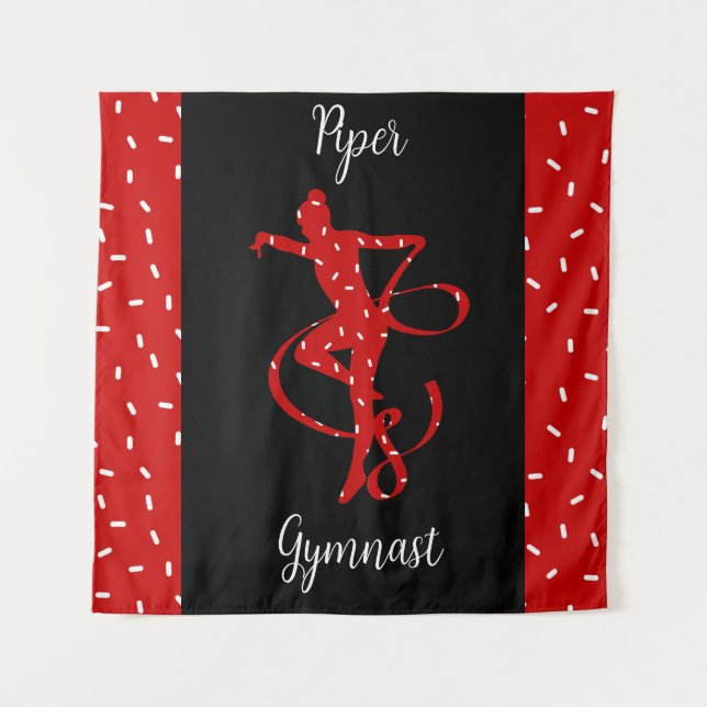 Tapiz Navidades Gimnasia Rítmica Vela Roja (Anverso)