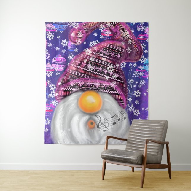 Tapiz Navidades Gnome Tapestry (In situ)