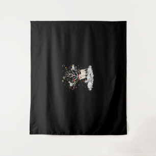 Tapiz Navidades Goat On Tree Funny Santa Goat Lover Rega