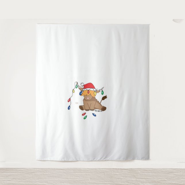 Tapiz Navidades iluminan el encanto del suéter fea de va (Anverso)