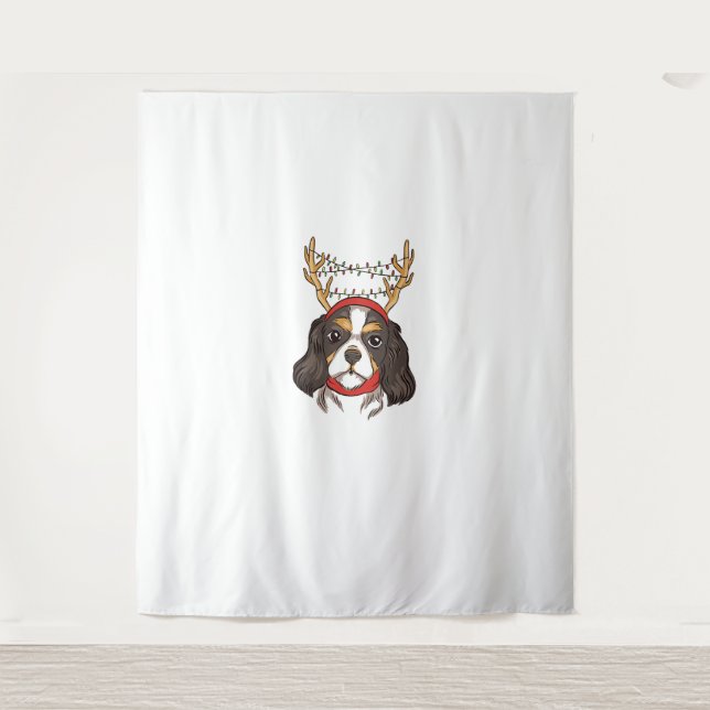 Tapiz Navidades Mascotas Cavalier King Charles Spaniel (Anverso)