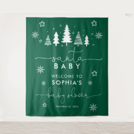 Tapiz Navidades minimalistas Baby Shower Greenery