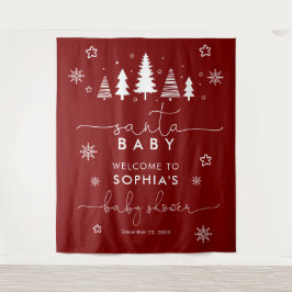 Tapiz Navidades minimalistas Baby Shower Red